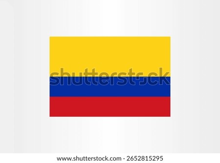 This image features the national flag of Colombia, showcasing its vibrant yellow, blue, and red horizontal stripes, a powerful emblem of national identity and pride.
