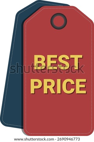 This image features a prominent red price tag displaying the words BEST PRICE in bold gold lettering, signifying excellent deals and discounts for consumers looking to save money.