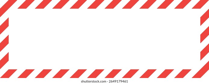 This image features a red and white striped border, creating a rectangular frame. The interior of the frame is a blank, white space, perfect for adding text or graphics.
