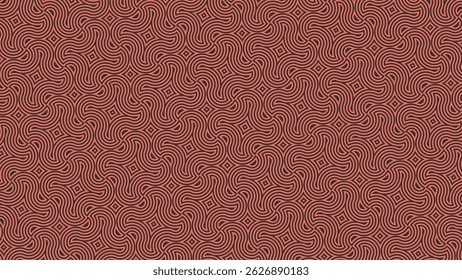 This image features a seamless pattern of wavy, concentric orange and dark blue lines with diamond accents, creating a bold, wave-like design. Ideal for modern decor or digital art.