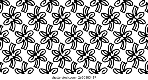 This image features a seamless pattern of simple, bold black bow illustrations. The bows are arranged in a repeating diagonal grid, creating a graphic and clean design.