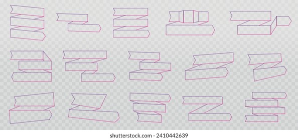 This image features a set of exceptional paper labels and flags, perfect for design and promotional use. Ideal for use in various contexts of advertising and design graphics.