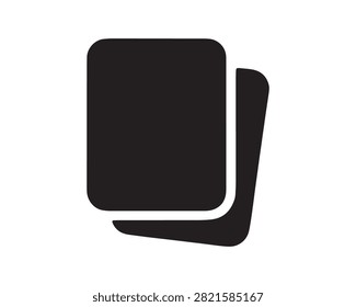 This image features a silhouette of a stack of credit cards against a clean white background. The distinctive silhouette style provides a minimalist and modern visual.