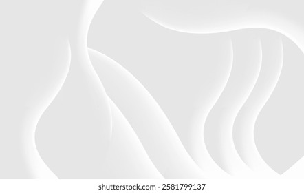 This image features a simple and modern background, using white and light gray tones. Smooth, flowing curves create a sense of movement.