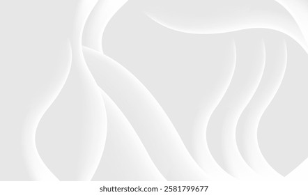 This image features a simple and modern background, using mainly white. The soft curves look like waves or flowing shapes, creating a sense of depth and dimension in the image.