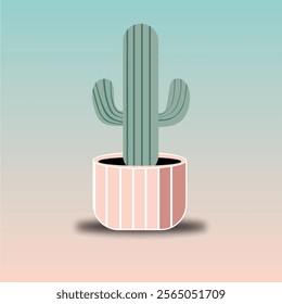 This image features six illustrated potted plants, mostly resembling cacti and succulents, displayed in a grid layout.