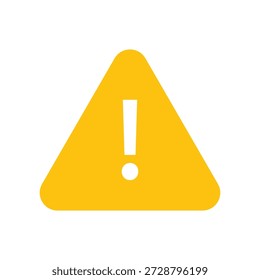 Esta Imagen presenta un símbolo de advertencia estándar y universalmente reconocido: un triángulo equilátero amarillo sólido y vibrante con esquinas suavemente redondeadas, sobre un fondo blanco limpio. Centrado dentro del triángulo amarillo hay un signo de exclamación blanco nítido, que se destaca de manera prominente para indicar precaución, peligro o una alerta importante. Este gráfico se utiliza ampliamente en varias plataformas, incluidas las interfaces digitales, las señales de tráfico y los avisos de seguridad, para llamar la atención de inmediato sobre la información crítica, los riesgos potenciales, los errores o los eventos que requieren la concienciación y la acción del usuario.