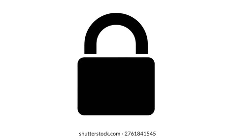 This image features a stark black padlock depicted in an open state against a white background. It symbolizes unhindered access, security, and the removal of restrictions.