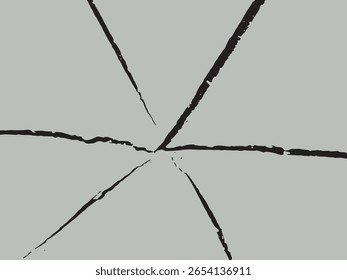 Esta imagem apresenta um design abstrato impressionante com linhas pretas grossas e irregulares irradiando para fora, criando um efeito de explosão estelar. O estilo silhueta é uma característica chave.