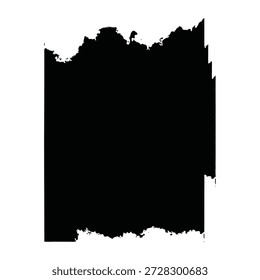 Esta Imagen presenta una llamativa silueta negra sobre un fondo blanco nítido. La silueta tiene bordes ásperos y dentados, lo que le da un aspecto dinámico y abstracto. El contraste entre la forma oscura y el fondo claro crea un efecto visualmente atractivo, lo que hace que esta Imagen sea adecuada para su uso en diversas aplicaciones artísticas y de diseño.