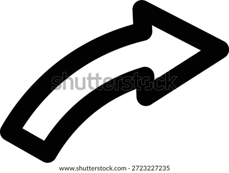 This image features a striking black arrow, notable for its distinct silhouette and curved design.