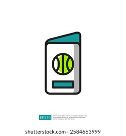 This image features a stylized illustration of a sports ticket, prominently displaying a green basketball symbol, suggesting it's for a basketball event or game.