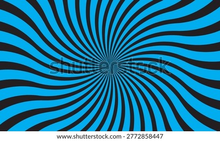 This image features a swirling, psychedelic pattern of blue and black concentric bands, creating a captivating optical illusion effect.