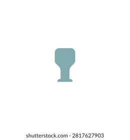 This image features a teal teacup silhouette, presented as a flat vector illustration. The cup includes a handle, stem, and base, set against a plain white background.