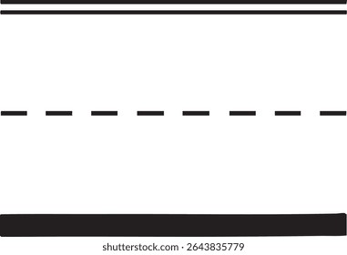 This image features three horizontal lines: a double solid line, a dashed line, and a thick solid line, all in black on white. - Powered by Shutterstock - Get 15% off with code: PIKWIZARD15