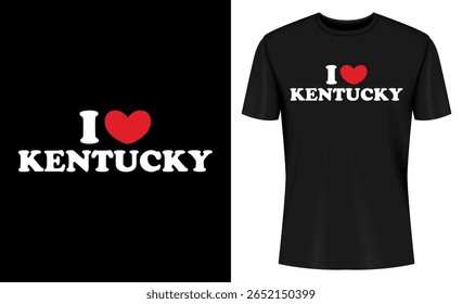 This image features tshirt, design, mockup, kentucky, i love kentucky, heart, state, usa. I Love Kentucky TShirt Design Mockup