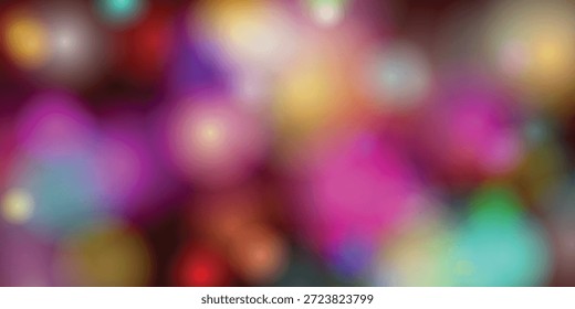 Dieses Bild zeigt eine lebendige und farbenfrohe Anzeige von unscharfen Lichtern. Die Lichter sind in verschiedenen Rosa-, Lila-, Blau- und Gelbtönen gehalten, wodurch ein faszinierender und dynamischer visueller Effekt entsteht. Die Unschärfe verleiht dem Bild eine verträumte und ätherische Qualität, sodass es so aussieht, als ob sich die Lichter in ständiger Bewegung befinden.