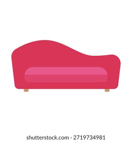 Esta Imagen cuenta con un vibrante sofá rosa con un diseño curvo único. El sofá se coloca sobre un fondo blanco limpio, lo que lo convierte en una gran adición a cualquier sala de estar o espacio interior. El estilo de la ilustración le da a la Imagen una sensación moderna y lúdica.