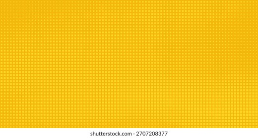 Dieses Bild verfügt über einen lebendigen Hintergrund mit gelbem abstraktem technischem Muster. Das Design besteht aus einem Netzgitter mit verschiedenen Gelb- und Orangetönen, wodurch ein dynamischer und energischer visueller Effekt entsteht