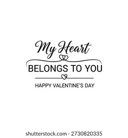 This image features a vintage-style graphic centered on a light cream background. The design consists of a red heart outlined in black, with faint cracks or shading to give it a slightly worn look. Inside the heart, the text "LOVE YOU FOREVER BE MINE" is written in a bold, stylized white font, conveying a romantic and classic message.