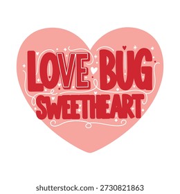 This image features a vintage-style graphic centered on a light cream background. The design consists of a red heart outlined in black, with faint cracks or shading to give it a slightly worn look. Inside the heart, the text "LOVE YOU FOREVER BE MINE" is written in a bold, stylized white font, conveying a romantic and classic message.