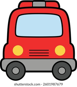 This image is a Fire Truck Illustration