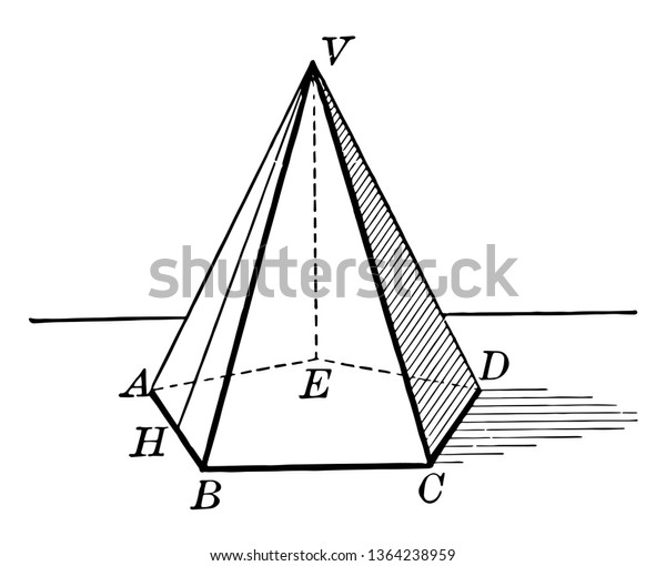 Пятиугольная пирамида чертеж