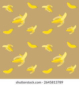 This image has a background pattern that combines banana elements, which can be designed to be used as gift wrapping paper or fabric