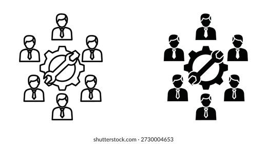 This image illustrates a group of people connected through lines, representing communication and networking within a community or organization. The intricate lines depict the complex relationships and interactions among the individuals.