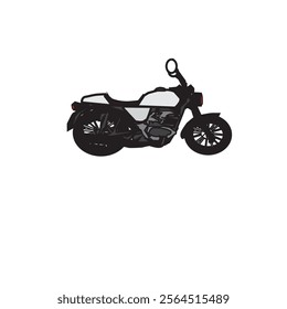 
This image is an illustration of a big motorbike. With simple colors and image display.