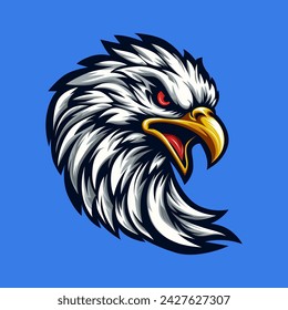 This image is an illustration design of the eagle mascot for the brand