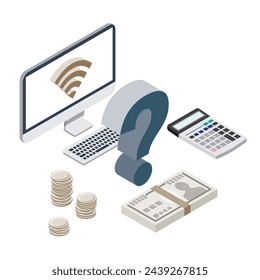 This is an image illustration of internet line charge simulation.