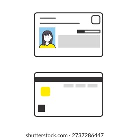 This is an image illustration material for the My Number Card. Original artwork created by me using illustration software. No AI used.