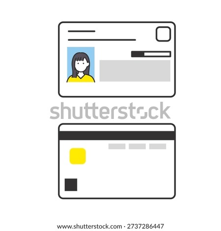 This is an image illustration material for the My Number Card. Original artwork created by me using illustration software. No AI used.