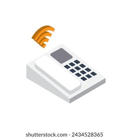 This is an image illustration of a phone connected to the Internet.