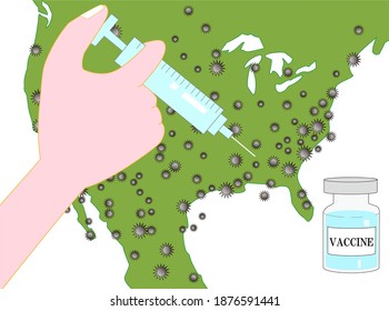This is an image illustration of vaccination in the United States.