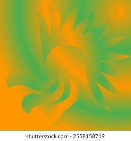 This image is isolated background gardient of green and orange color design 