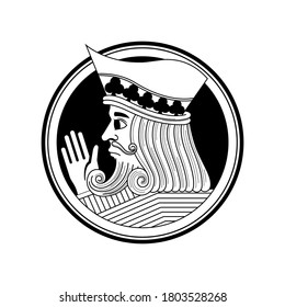 this image is the king of poker, this image can be used as a casino logo