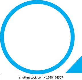 this image is the letter 0 or q so it can be used for logos or related to technology