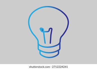 This image is a minimalist and isometric illustration of a lightbulb or idea icon.
