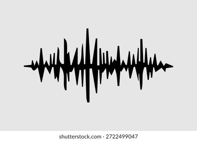 This image is a minimalist representation of an audio waveform or sound frequency.