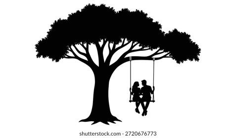 Esta imagem retrata um casal amoroso, capturado em um estilo de silhueta preto impressionante.