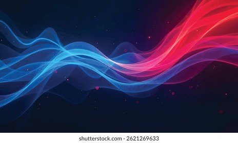 This image presents a dynamic flow of neon blue and pink light trails, creating a futuristic and energetic tunnel-like visual effect.