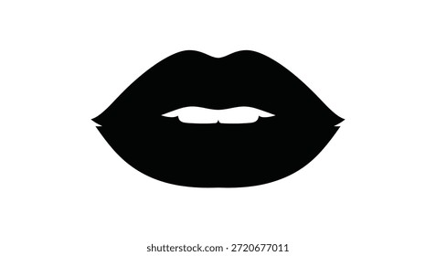 Esta Imagen presenta una silueta potente y audaz de labios llenos, un estilo artístico verdaderamente distintivo.