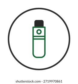 Esta Imagen presenta una representación simplificada y minimalista de un gadget electrónico, que refleja la estética del diseño moderno. La simplicidad de las líneas y el uso de colores limitados enfatizan la