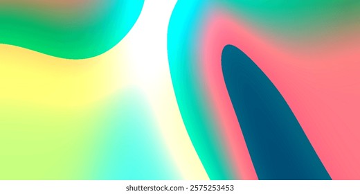 This image presents a vibrant and dynamic color gradient combining shades of teal, yellow, pink, and navy blue. This background is different from the others