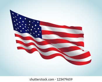 This image represents an american flag in a july day. / US Flag