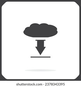 This image represents a cloud upload with apps illustration. 