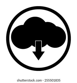This image represents a cloud upload with apps illustration. / Cloud Apps