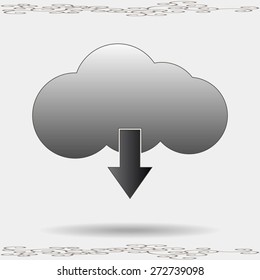 This image represents a cloud upload with apps illustration. Cloud Apps